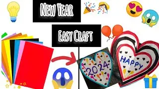 New Year greeting card Craft 😍😱 #origami #diy #happynewyear #papercraft #beautiful #easy #2024