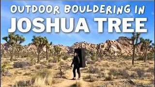 Beginner's First Time Climbing Outdoors | Bouldering in J Tree!