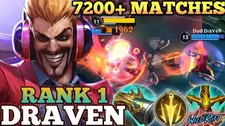 DRAVEN META JUNGLE MVP BUILD! BRUTAL ONE SHOT ERASE - TOP 1 GLOBAL DRAVEN BY DuØ DrâVêŇ - WILD RIFT
