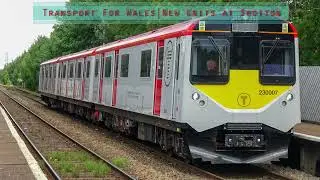 Transport for Wales new trains at Shotton.  Featuring Class 197s and 230s.