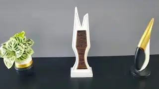 Easy DIY abstract sculpture making. DIY home decor sculpture making