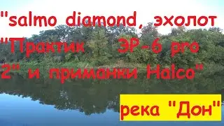 "salmo diamond, эхолот "Практик ЭР-6 pro 2" и приманки Halco"