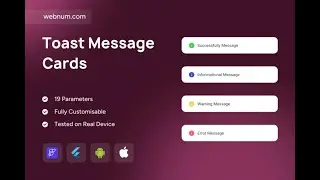 FlutterFlow Toast Alert Cards ✨ Success ✅ Info ℹ️ Warning ⚠️ Error ⛔ 
