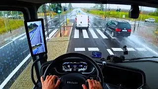 This is the rainy 🌧 day Truck 🚚 driving POV in Poland ❤