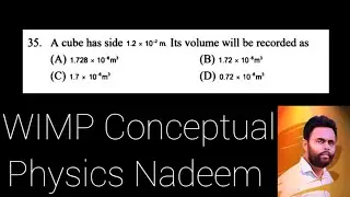 A cube has side 1.2 x 10^-2 m. Its volume recorded as