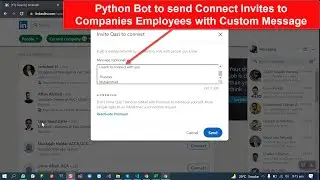 LinkedIn Connect Invites to Company Employees | Build with Python