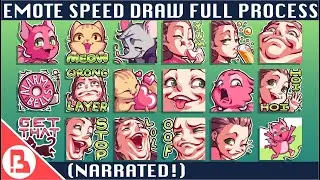 EMOTES SPEED DRAW (NARRATED) - MAKING MY OWN EMOTE SET