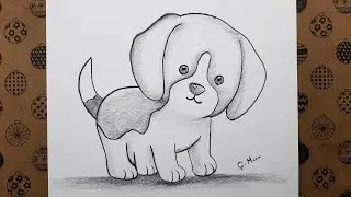How To Draw A Cute Dog Picture Step By Step -Çizim Hobimiz Easy Cute Dog Drawing