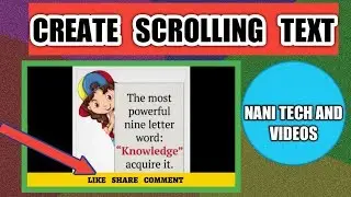 How to add scrolling text on video in kinemaster