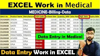 Data Entry in Excel | Excel Work in Medical | 