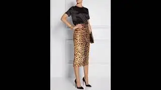 Leopard Ruched Skirt Outfit Designs Ideas 2024