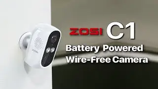 ZOSI C1|Wireless Rechargeable Battery Camera with Solar Panel -ZOSI Security Camera