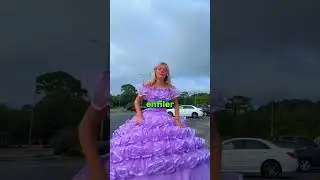 Cette robe de bal est tellement énorme qu'elle peine à bouger 🤯