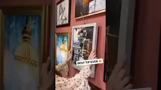 Dé tip voor het ophangen van een lijst 🤯 #interieur #interiortips #interiorhack