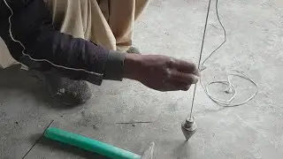 Plumb bob skills |  how to change broken rope of plumbline  |