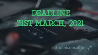 DEADLINE MARCH 31ST, 2021