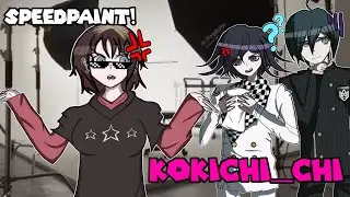 Behind the scenes of Kokichi’s vloghouse/ new yt banner Speedpaint!