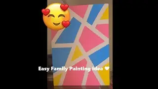 DIY Easy Family Painting idea | step by step process | abstract art | आसान और किफायती होम डेकॉर