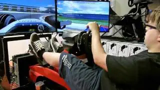 Moving race seat at gamescom 2014