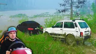 НИВА ПРОТИВ БМВ Х6 НА БЕЗДЕРОЖЬЕ - Работяга против Мажора на БМВ Х6- Поспорили - SnowRunner + РУЛЬ