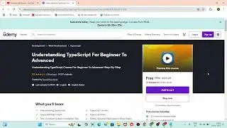 Providing Free Udemy Course - Understanding TypeScript For Beginner To Advanced