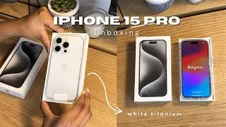 iPhone 15 Pro unboxing + video camera test | white titanium
