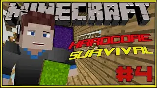 Minecraft: Hardcore Survival Let's Play Ep 4: Into the Nether Finally!