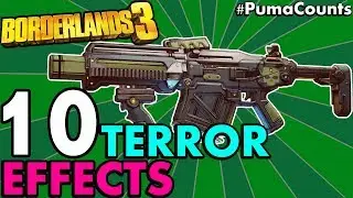 10 BEST TERROR ANOINTED WEAPONS/GEAR EFFECTS in Borderlands 3 (Bloody Harvest Event) #PumaCounts