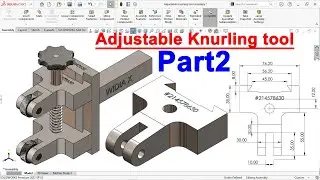 3D Sketch of Adjustable knurling tool | Part 2 Plain Jaw | Solidworks tutorial in Hindi
