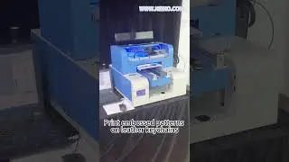 Leather keychain printing machine UV DTF printer #uvprinter #uvdtf#leatherprinter