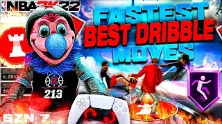 *NEW* FASTEST BEST DRIBBLE MOVES in NBA 2K22 (Season 7)⚡HOW TO DRIBBLE TUTORIAL W/HANDCAM in 2K22!