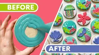 How to Make 8 Under the Sea Cookies on Circles with Royal Icing