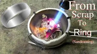 Making a silver ring (sandcasting)