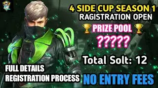 Free Fire Full Map Tournament Full details || Prize ? #4sidenoob #freefire