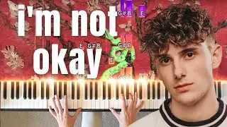 i'm not okay JVKE - Piano Tutorial HARD (SHEET MUSIC)