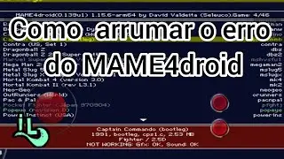 Como arrumar o erro do MAME4droid