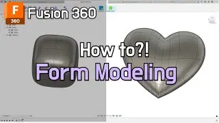 Heart T-spline Form 3D Modeling with Fusion 360 | How to design tip