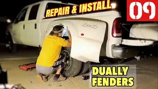 Part 9 - 2001 F350 7.3 Project - Dually fenders repair and install 100%