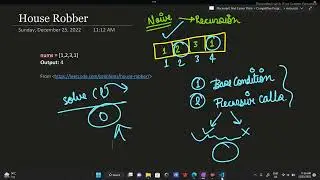 198. House Robber | LeetCode | recursion | memoization | bottom up