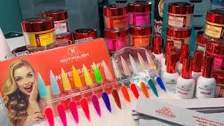 Nail play time | NOTPOLISH 2-1 Acrylic nail powder | 25 Color swatches