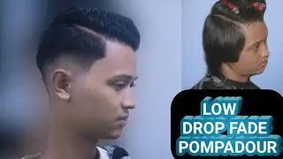 LOW DROP FADE POMPADOUR || Haircuts Trendy || Full Tutorial