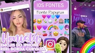 HONISTA ATUALIZADO! 🥳 EMOJIS + FONTE IOS + BORDAS CURVADAS | INSTAGRAM IPHONE NO ANDROID 2024
