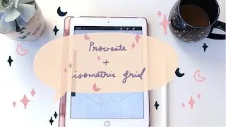 Illustrating a bedroom in Procreate + Isometric Grid