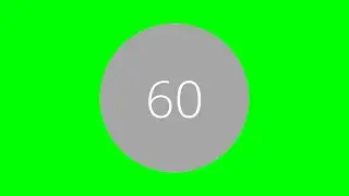 60 second workout timer with a green screen