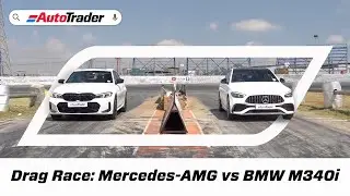 Mercedes-AMG C43 vs BMW M340i drag race