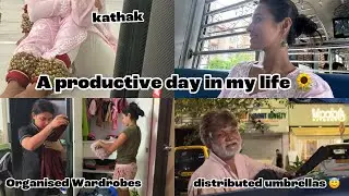 A productive day in my life 🌻|| From Organising wardrobes to distributing umbrellas 😇