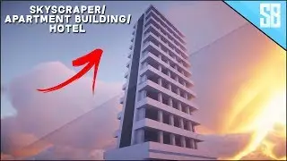 Minecraft: Lets Build - Hotel Tower / Apartment Building ( How to Build Tutorial )