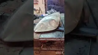 полеровка фар до и после