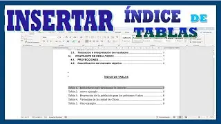 How to create a table index in Word
