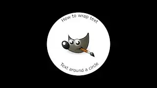 How to put text around a circle using gimp